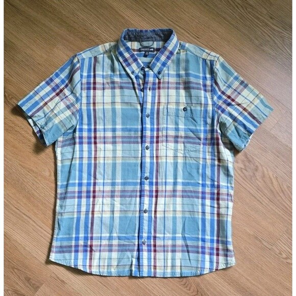 Toad & Co Mens M Eddy Plaid Organic Button Up Hiking Camping Outdoors - Picture 8 of 8